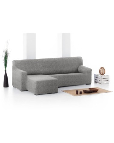 Housse de canapé en L gauche b/c gris clair 250 - 360 cm