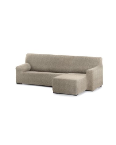 Housse de canapé en L droite b/c taupe 250 - 360 cm
