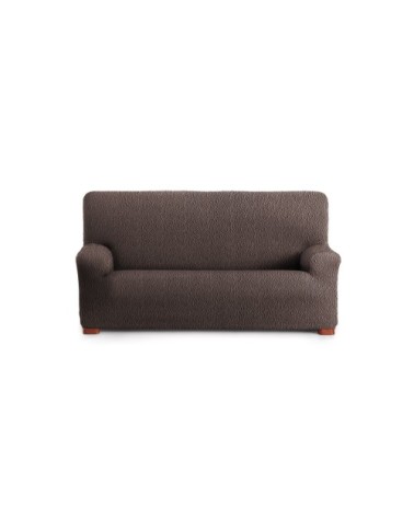 Housse de canapé 4 places extensible marron 210 - 290 cm