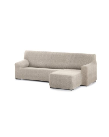 Housse de canapé en L droite b/c écru 250 - 360 cm