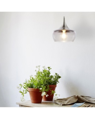 Suspension en verre argenté