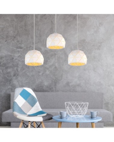 Suspension en métal blanc