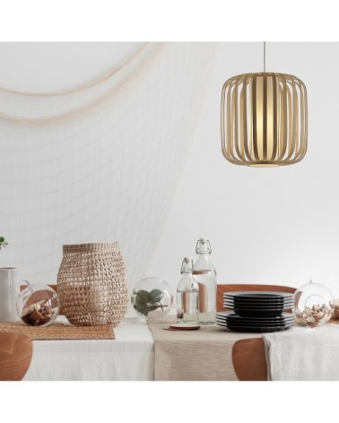 Suspension en bamboo naturel