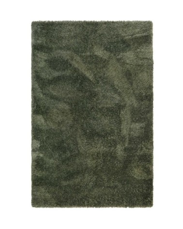 Tapis uni vert olive 100% de matière recyclée 120x170