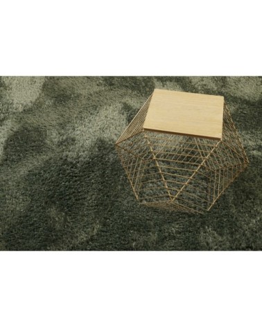 Tapis uni vert olive 100% de matière recyclée 120x170