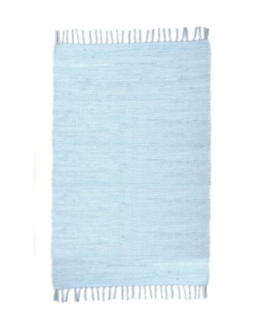 Tapis réversible en coton - tissé à la main - Bleu Claire 120x180