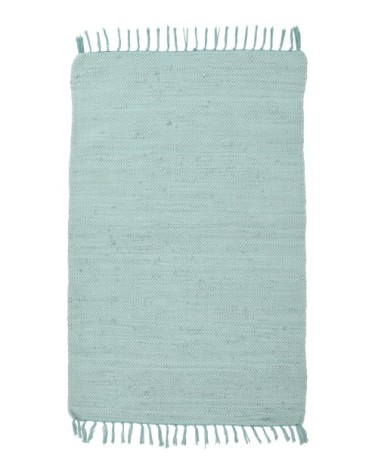 Tapis réversible en coton - tissé à la main - Menthe 90x160