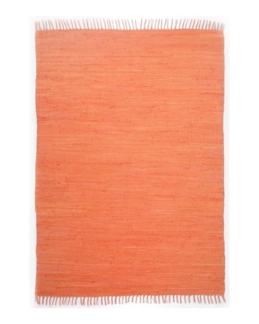 Tapis réversible en coton - tissé à la main - terracotta 120x180