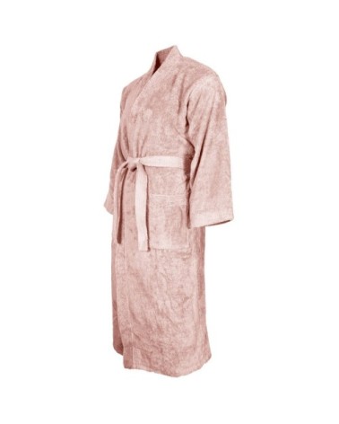 Peignoir col kimono en coton  Poudre L