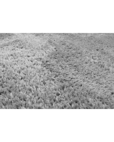 Tapis uni gris issu à 100% de matière recyclée 133x200