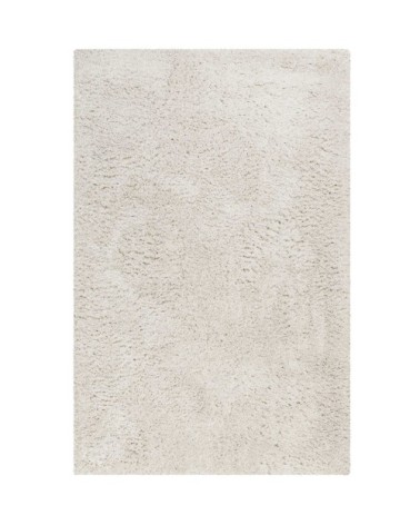 Tapis uni blanc beige  100% de matière recyclée 120x170
