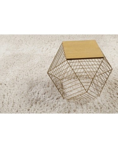 Tapis uni blanc beige  100% de matière recyclée 120x170