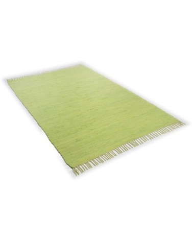 Tapis réversible en coton - tissé à la main - Vert 70x140