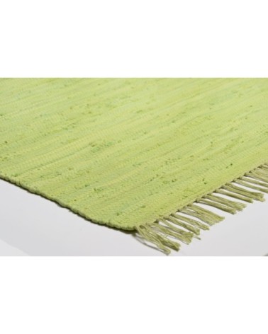 Tapis réversible en coton - tissé à la main - Vert 70x140