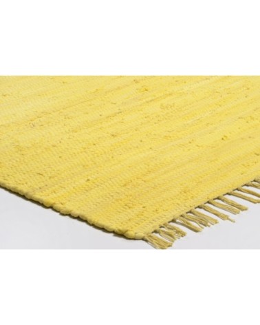 Tapis réversible en coton - tissé à la main - Jaune 60x120