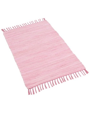Tapis réversible en coton - tissé à la main - Rose 70x140