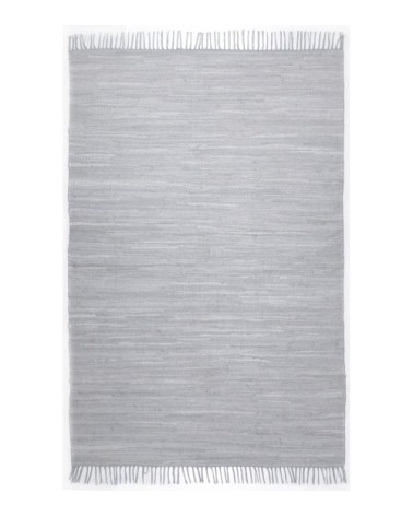 Tapis réversible en coton - tissé à la main - Gris 90x160