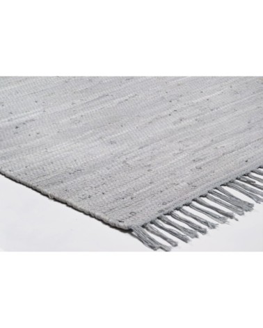Tapis réversible en coton - tissé à la main - Gris 90x160