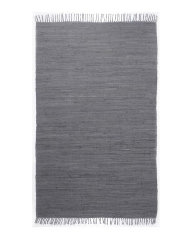 Tapis réversible en coton - tissé à la main - Anthracite 160x230
