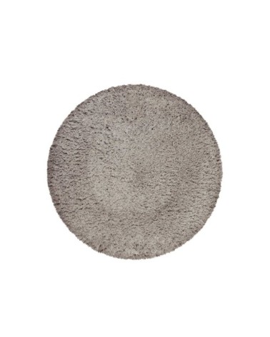 Tapis rond uni  beige taupe 100% de matière recyclée 200 rd.