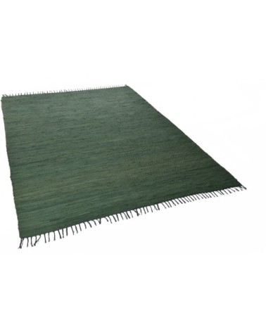 Tapis réversible en coton - tissé à la main - Vert foncé 120x180