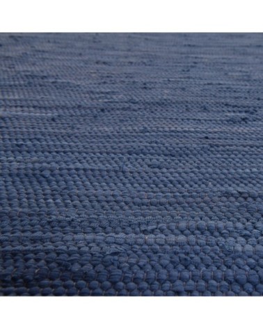 Tapis réversible en coton - tissé à la main - Bleu foncé 120x180