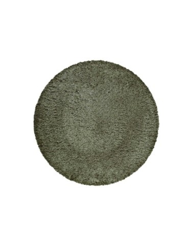 Tapis rond uni vert kaki/olive 100% de matière recyclée 120 rd.