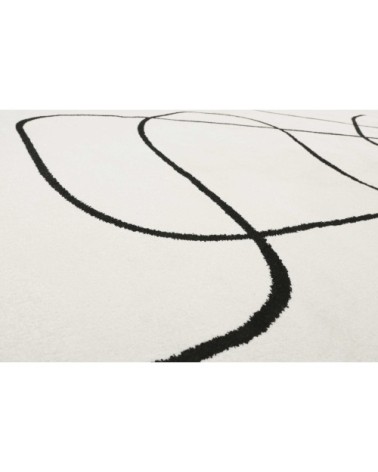 Tapis graphique design abstrait fond blanc 133x200