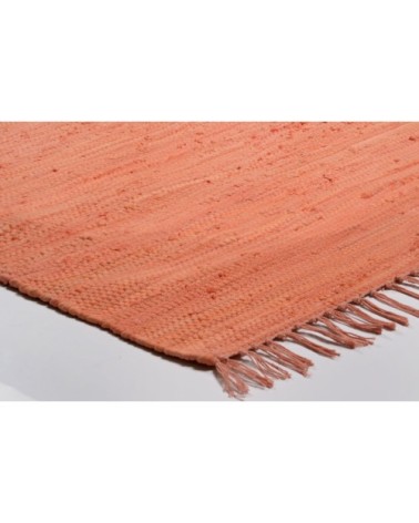 Tapis réversible en coton - tissé à la main - terracotta 90x160