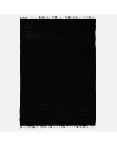 Tapis réversible en coton - tissé à la main - Noir 120x180