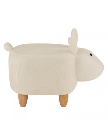 Pouf enfant mouton en tissu beige