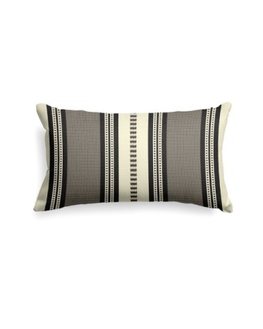 Housse de coussin coton Noir 25x45 cm