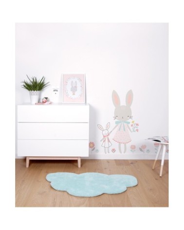 Stickers lapin en Vinyle mat Rose 58x90 cm