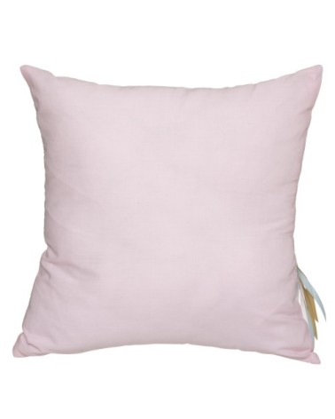 Coussin enfant licorne et pompons rose 40x40cm