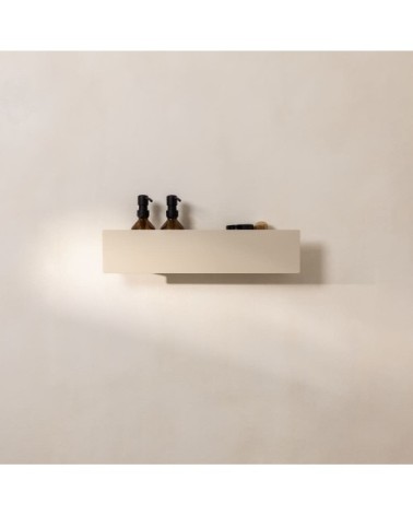 Porte savon en métal beige, 50x11 cm