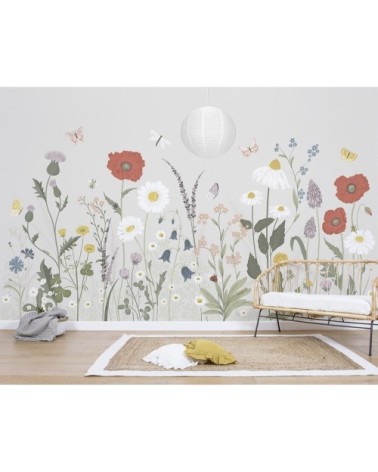 Décor mural fleur en Papier Multicolore 4m x 2,48 m