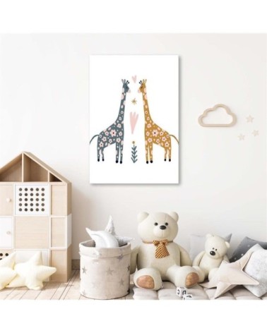 Tableau enfant colorful giraffe multicolore 40x60
