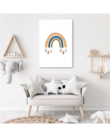 Tableau enfant rainbow weather multicolore 70x100