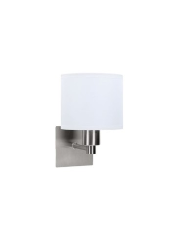Applique LED (2 pièces) avec Abat-jour Tambour Nickel satiné