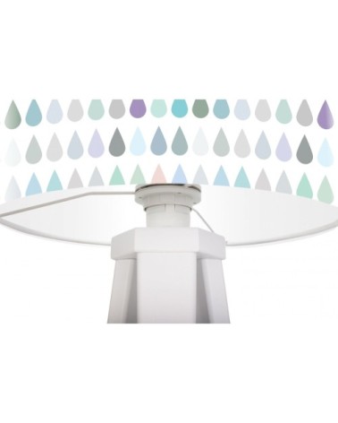 Lampe de chevet enfant trépied blanc abat jour multicolore