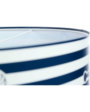 Suspension enfant abat-jour tissu bleu et blanc ø 30