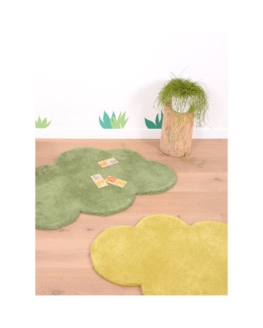 Tapis nuage en Coton Vert chèvrefeuille
