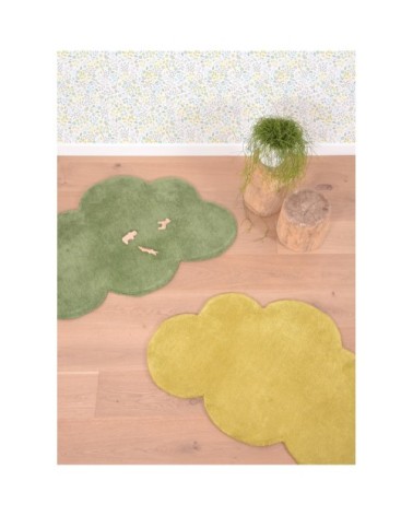 Tapis nuage en Coton Vert chèvrefeuille
