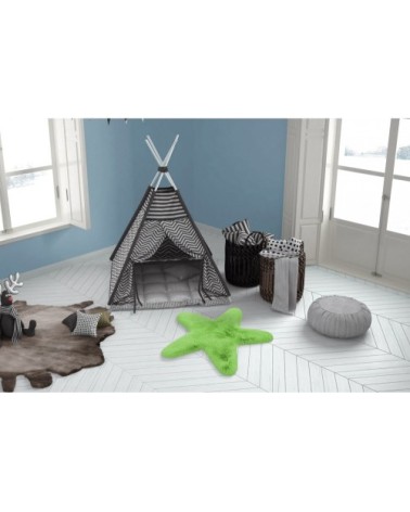 Tapis enfant vert rectangle micropolyester 60x63