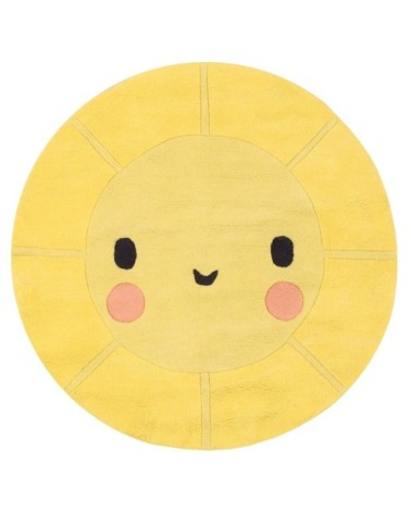Tapis bébé soleil en Coton Jaune