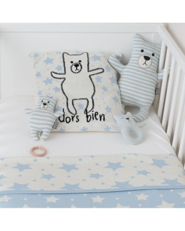 Hochet bébé en coton tricoté