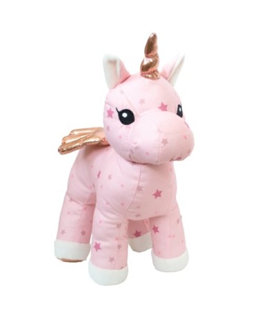 Peluche musical bébé jolly rose/ecru 30cm