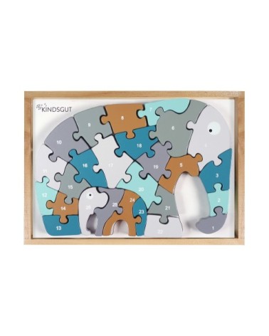 Puzzle lettre elephant en bois