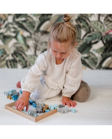 Puzzle lettre elephant en bois