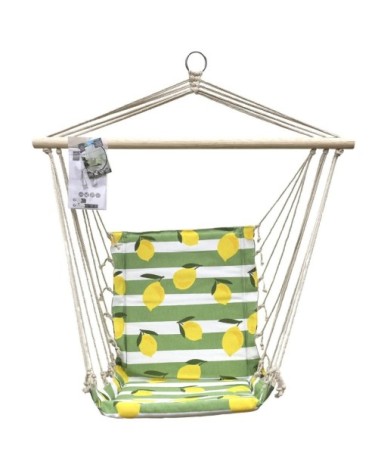 Chaise suspendue citrons pour balancelle